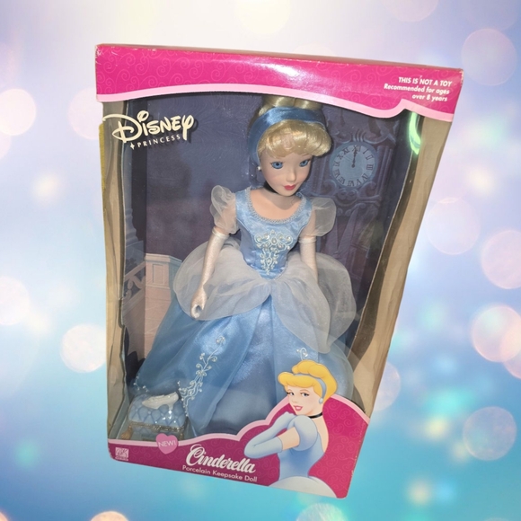 Disney Other - Vintage Porcelain Disney Cinderella Doll with Accessories NWT